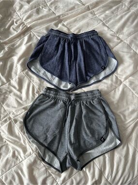 Gymshark Women’s Athletic Dolphin Shorts in Navy & Gray